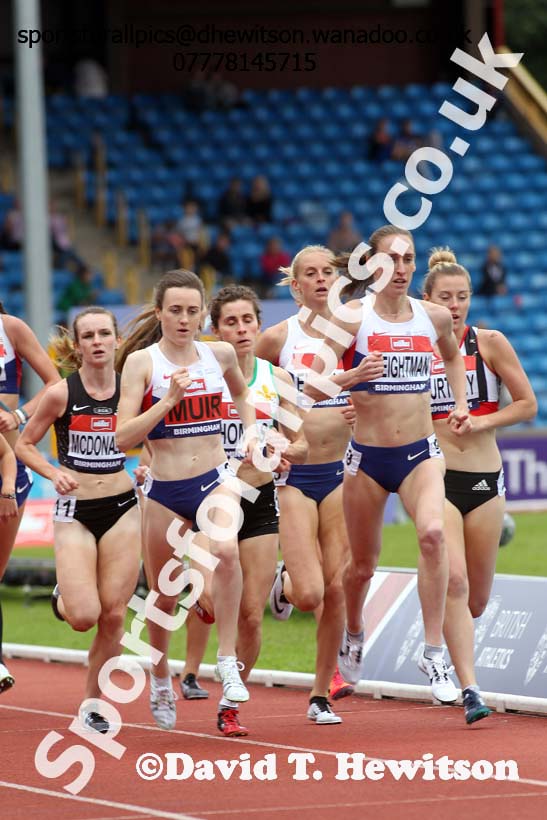 Womens 1500 metres, British Championships, Birmingham. Photo: David T. Hewitson/Sports for All Pics